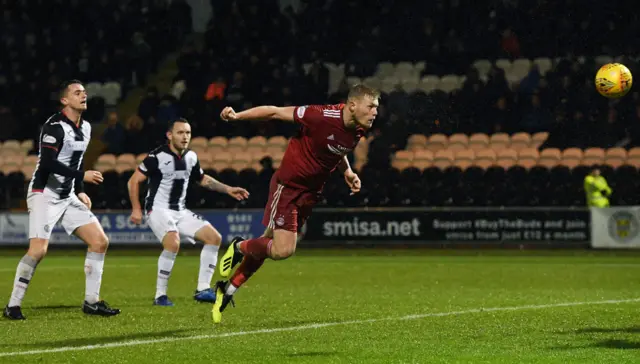 Sam Cosgrove heads Aberdeen in front