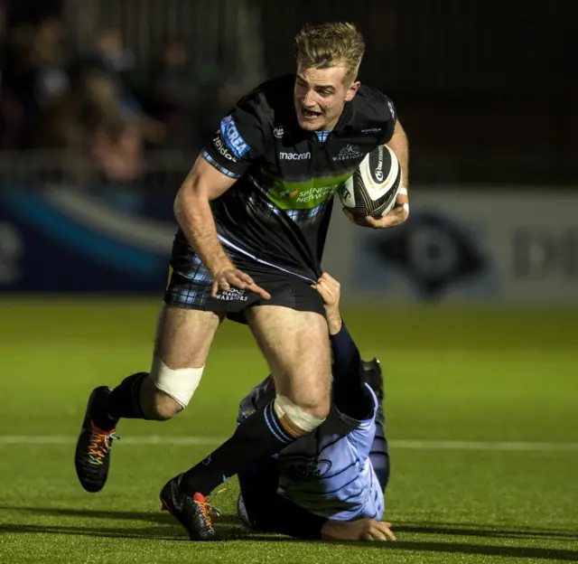 Stafford McDowall in action for Glasgow