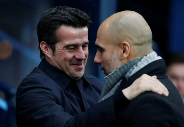 Marco Silva and Pep Guardiola