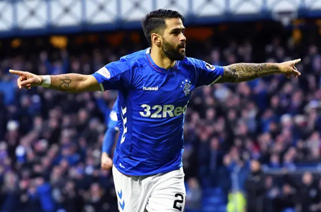 Daniel Candeias celebrates his early goal