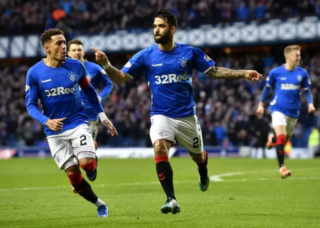 Daniel Candeias scored the only goal at Ibrox