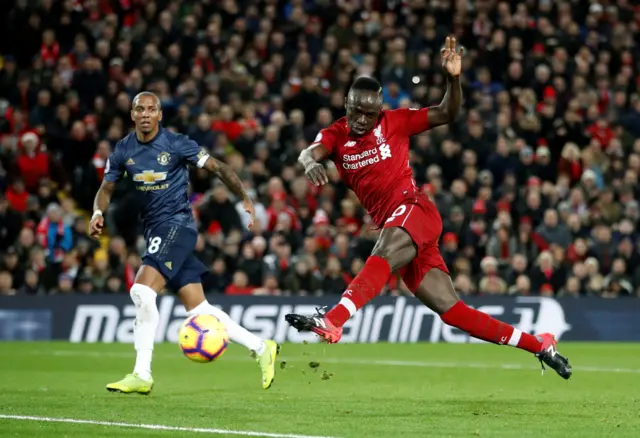 Sadio Mane scores for Liverpool