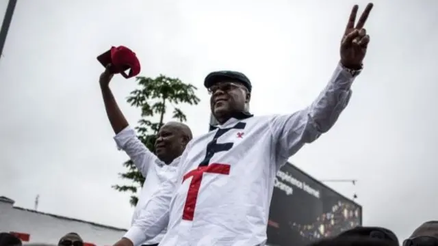 Felix Tshisekedi Tshilombo campaigning