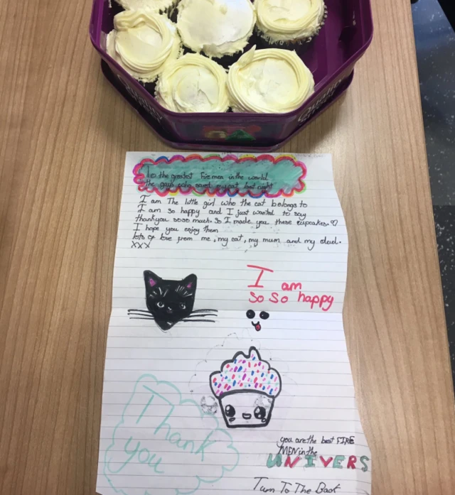 Cupcakes and a letter