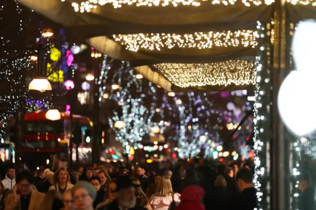 Christmas decorations in England