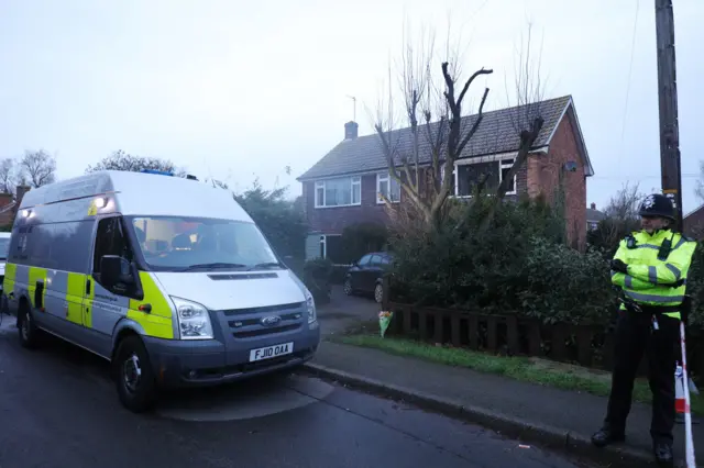 Emergency services outside the house