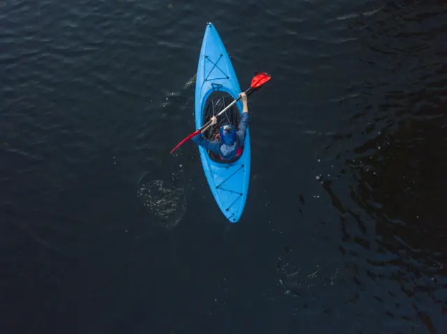 Kayaker stock image