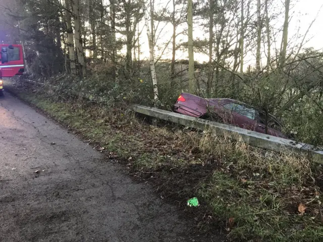 Crashed car