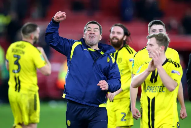 Nigel Clough celebrates