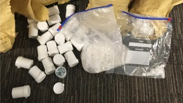 Pills which were seized by police