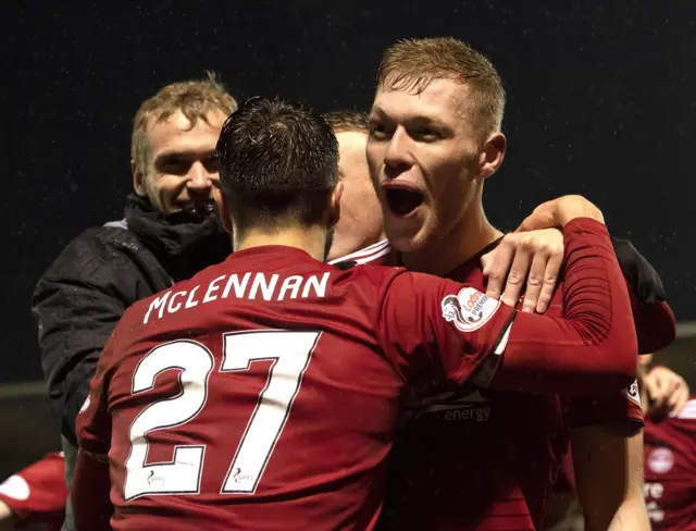 Aberdeen's Sam Cosgrove celebrates