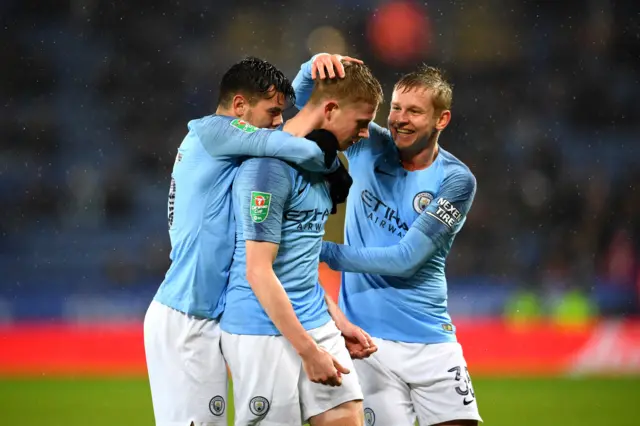 Kevin de Bruyne celebrates