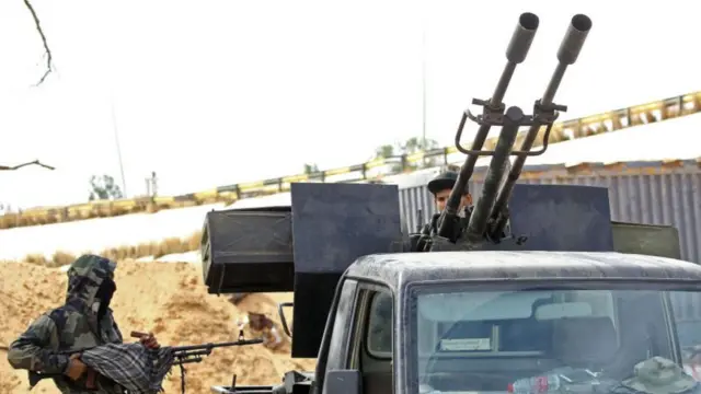 Militia members in Tripoli, Libya