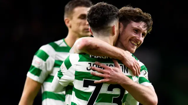 Celtic academy graduates Anthony Ralston and Mikey Johnson both scored