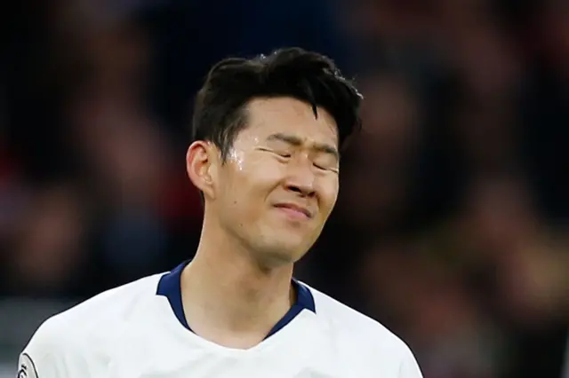 Son reacts after Tottenham's loss