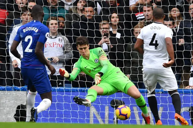 Kepa Arrizabalaga saves