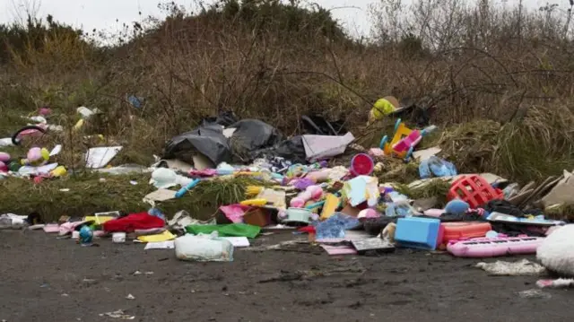 fly-tipped rubbish