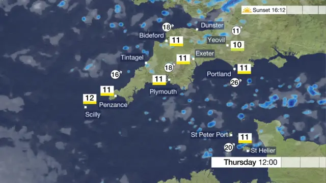 BBC weather map