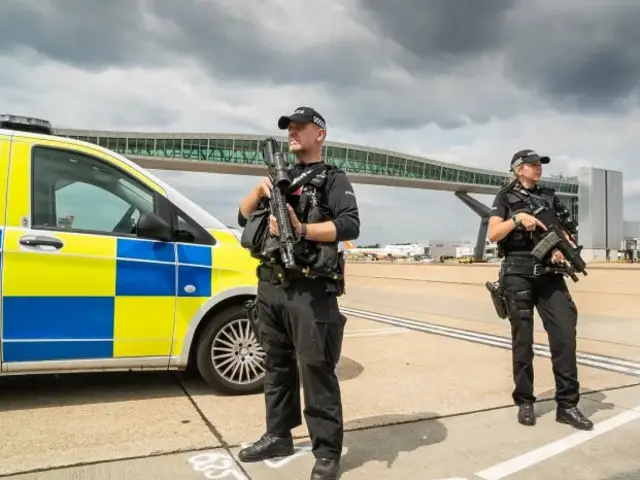 Armed police at Gatwick