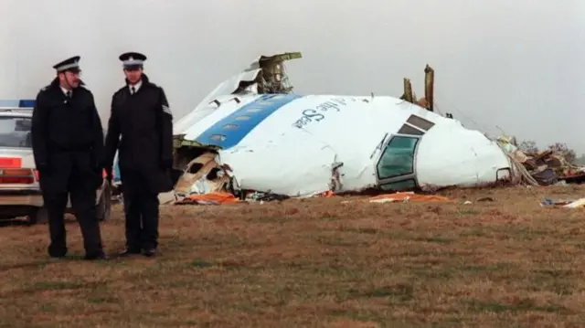 Wreckage of plane