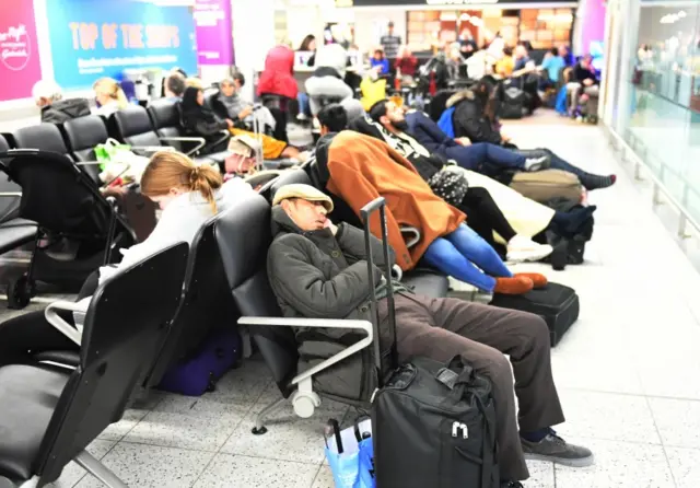 Passengers at Gatwick Airport