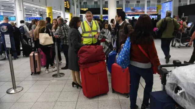 Passengers at Gatwick a