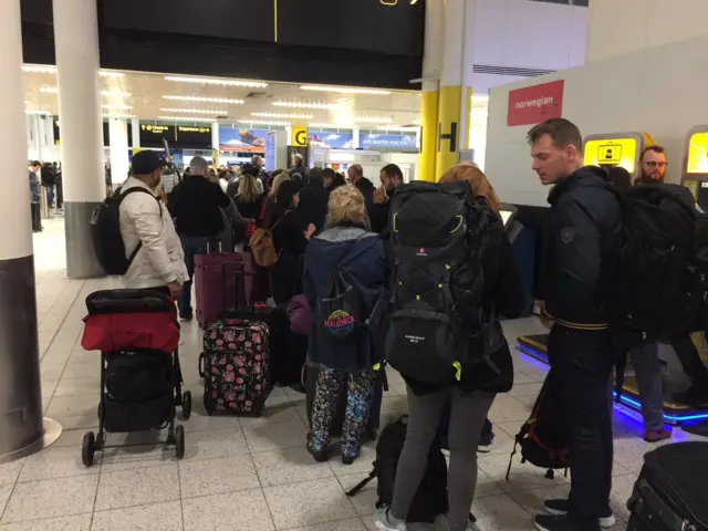 Passengers at Gatwick