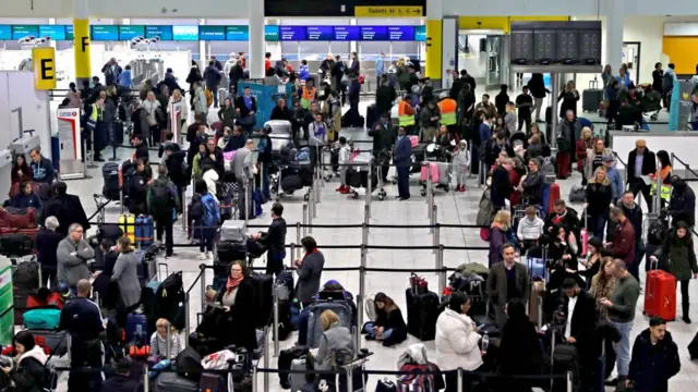 Passengers stranded at Gatwick