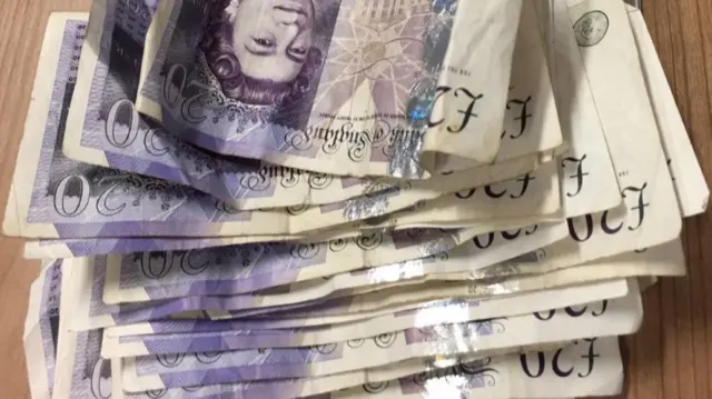 Bank notes found by Humberside Police