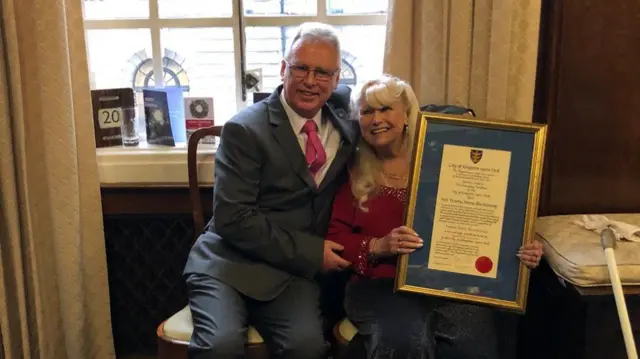 Yvonne Blenkinsop with her son, Brian