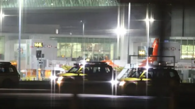 Emergency vehicles at Gatwick