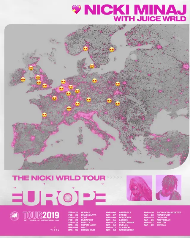 Nicki Minaj tour poster