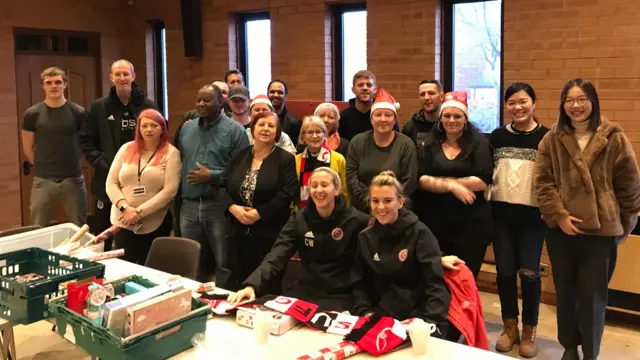 People at the food bank