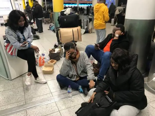 Passengers were left stranded at Gatwick yesterday