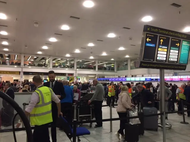 Passengers at Gatwick