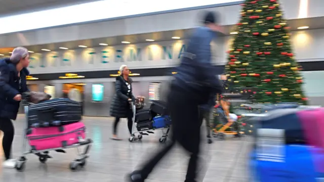 Passengers at Gatwick Airport