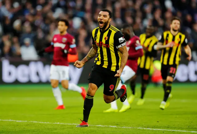 Troy Deeney celebrates