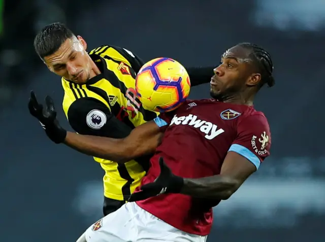 Jose Holebas and Michail Antonio