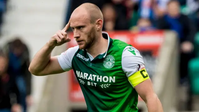 Hibernian captain David Gray