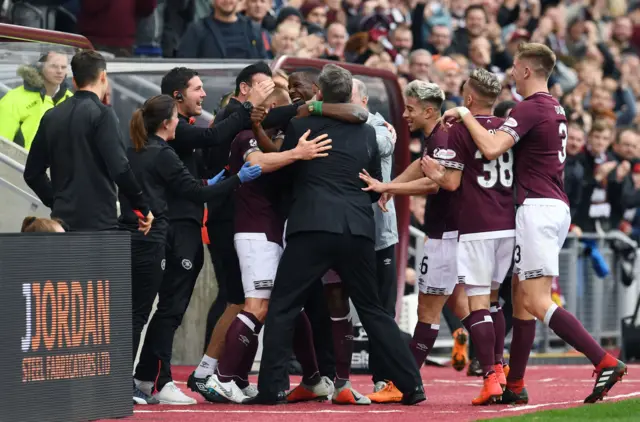 Hearts against Aberdeen earlier in the season