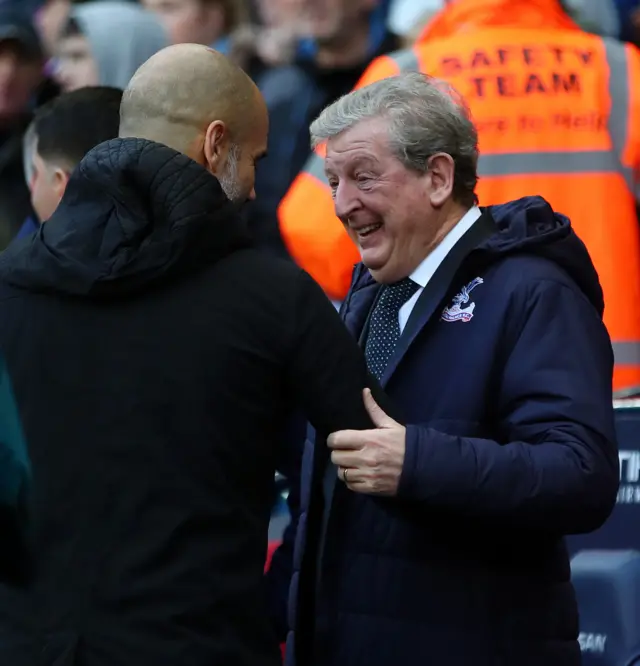 Roy Hodgson and Pep Guardiola