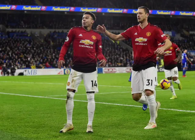 Jesse Lingard celebrates