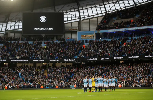 Manchester City observe a minute's silence