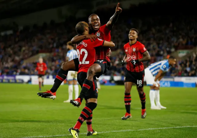 Michael Obafemi celebrates