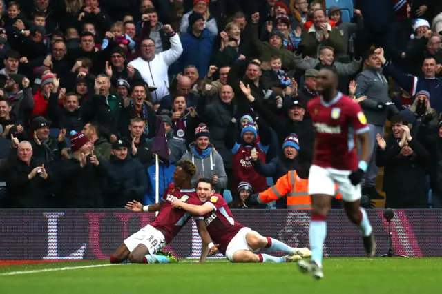 Tammy Abraham celebrates.