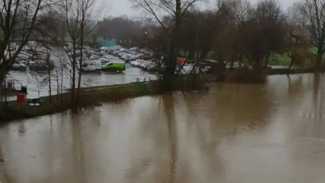 The River Severn in Shrewsbury at the weekend