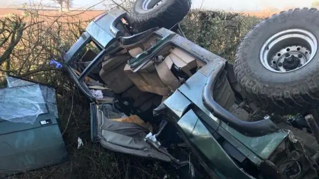 Crashed car