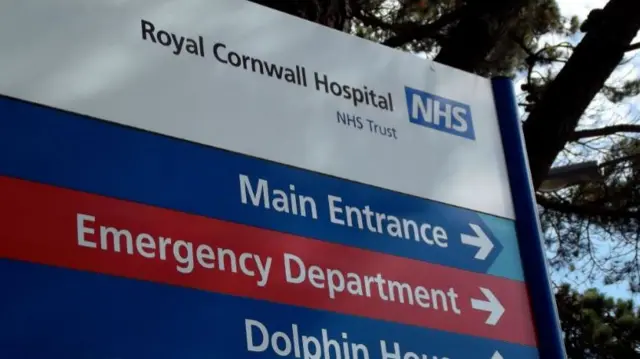 Royal Cornwall Hospital sign