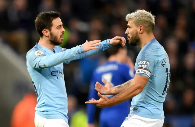 Bernardo Silva and Sergio Aguero