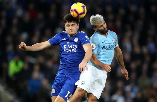 Harry Maguire and Sergio Aguero